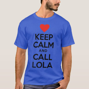 Camiseta Mantenha Calma E Ligue Para Lola Filipino Avó Prem