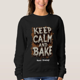 Camiseta Mantenha calma e receitas divertidas de Assar para