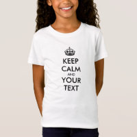 MANTENHA CALMA E TEXTO personalizados.