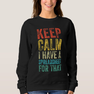 Camiseta Mantenha Calma Tenho Uma Folha De Cálculo Para O E