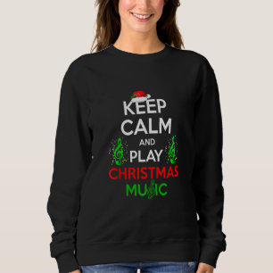 Camiseta Mantenha Calma Tocar Música de Natal Pajama Pjs Re