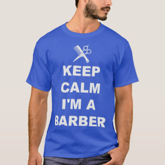 Camiseta Mantenha Calmo Cabelo Cortado Tesoura Cortadora Sa