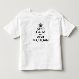 CAMISETA MANTENHA CALMO E VISITA MICHIGAN