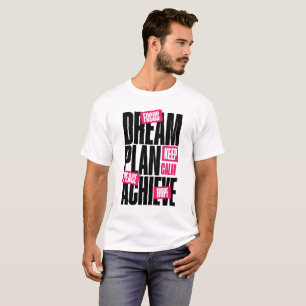 Camiseta Mantenha Calmo Foco Esperança Paz Motivacional