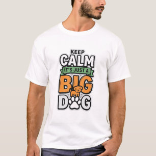 Camiseta Mantenha Calmo Grande Cachorro Vintage Desenho Vet