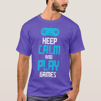 Camiseta Mantenha Calmo Jogue Jogo De Vídeo Jogos Jogador P
