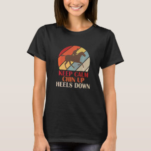 Camiseta Mantenha Calmo Queixo Para Cima Saltos Para Baixo
