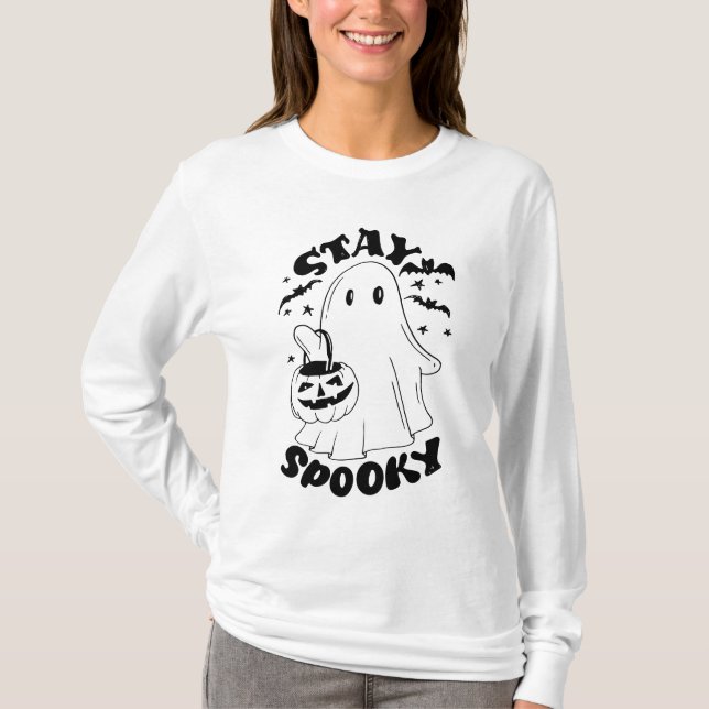 Camiseta Mantenha fantasma fantasma (Frente)