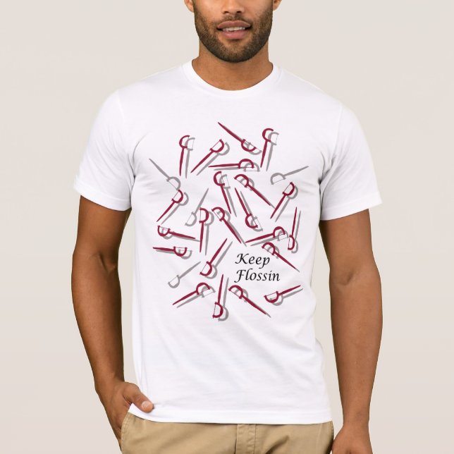 Camiseta Mantenha Flossin por Matt Landon (Frente)