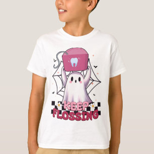 Camiseta Mantenha Fogueira, Fantasma, Hallowee Dental De Gr