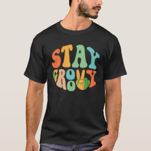 Camiseta Mantenha Groovy Hippie Peace Sign Retro 60s 70s Me