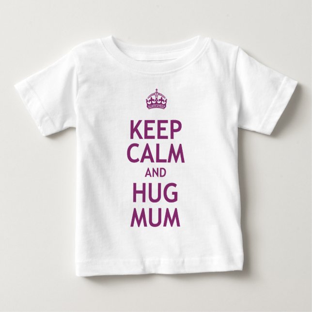 Camiseta Mantenha mãe calma e do abraço (Frente)