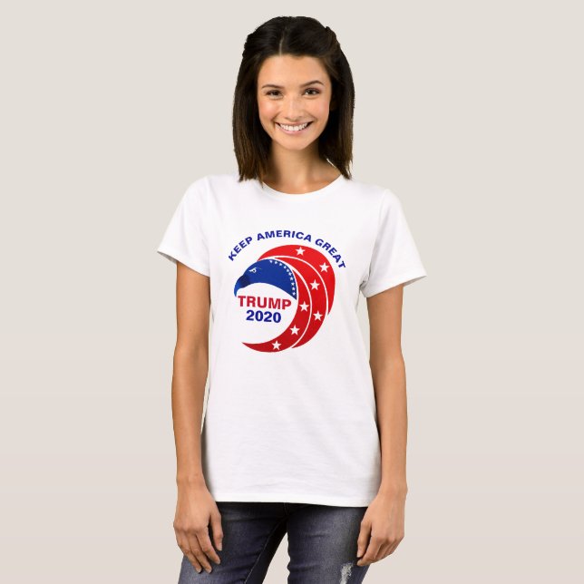 Camiseta Mantenha o americano Eagle do trunfo 2020 do (Frente Completa)