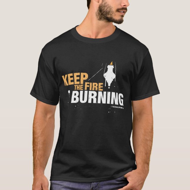 Camiseta Mantenha o Burning do fogo (Frente)