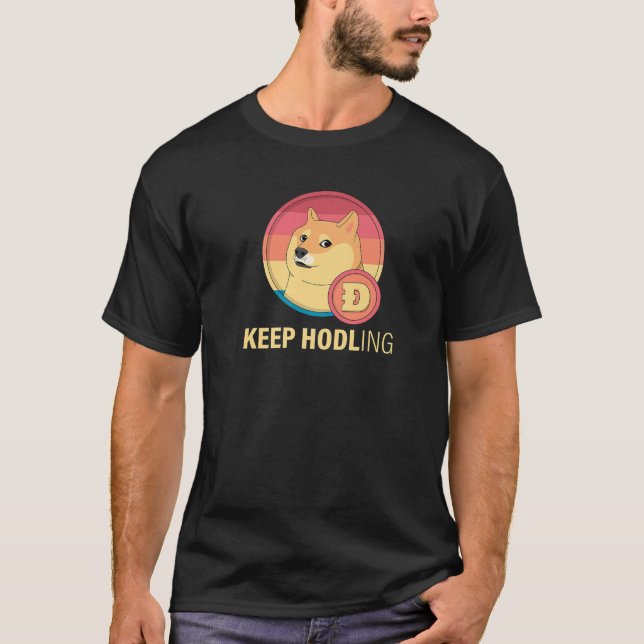 Camiseta Mantenha O Cachorro Do Cachorro Criptomoeda Digita (Frente)