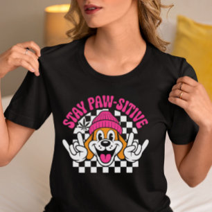 Camiseta Mantenha o Cachorro Engraçado Sensível a Paw