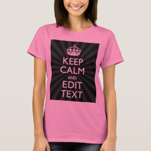 Camiseta Mantenha o CALM personalizado e o seu texto na int