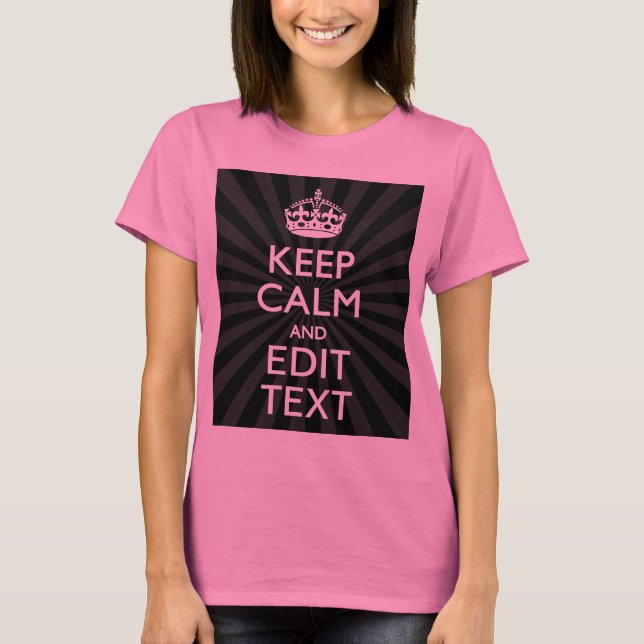 Camiseta Mantenha o CALM personalizado e o seu texto na int (Frente)