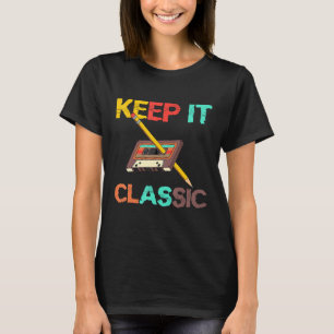 Camiseta Mantenha o chassi clássico 80s 90s com lápis retrô