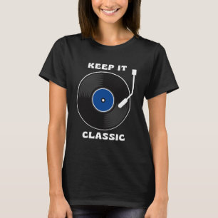 Camiseta Mantenha-O Clássico DJ Registro Retrovinílico LP T