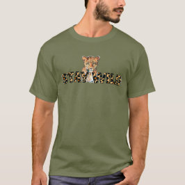 Camiseta Mantenha o Design de Impressão Animal Selvagem com