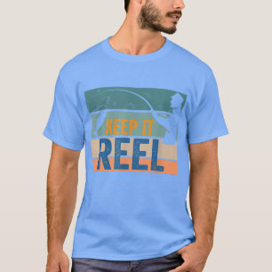 Camiseta Mantenha-O Enrolado Pesca Engraçado Peixe Vintage