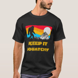 Camiseta Mantenha-O Esgueirado, Pedra-Pé-Grande E Role Sas