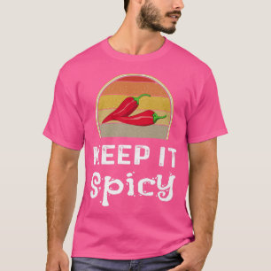 Camiseta Mantenha-O Espicado Chili Cozinhe Frio Retro Cozin