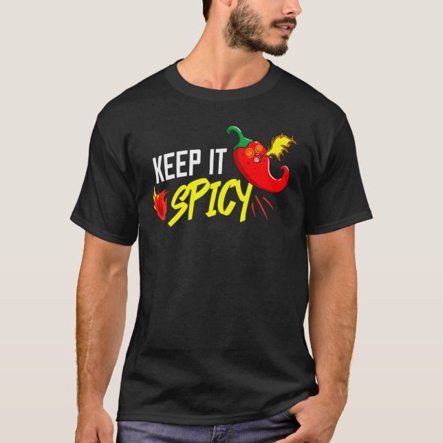 Camiseta Mantenha-O Espicado Quente Pimenta Jalapeno Habane (Frente)