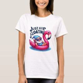 Camiseta Mantenha o Gnomo de Piscina flutuante