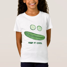 Camiseta Mantenha-o Legal como um pepino Engraçado Rosto de