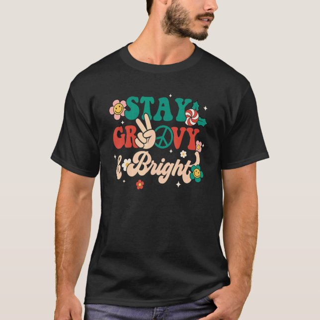 Camiseta Mantenha o Natal Feliz e o Feliz Natal Voltando ao (Frente)