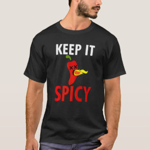 Camiseta Mantenha-O picante molho de pimenta quente quente