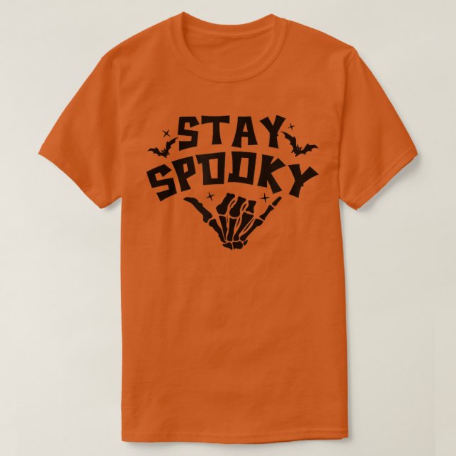 Camiseta Mantenha o Skeleton Feliz Halloween 199 (Frente do Design)