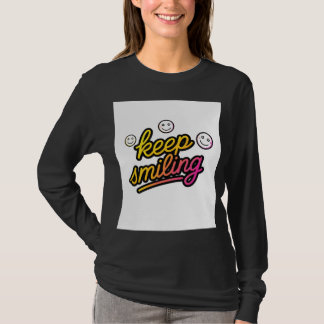 Camiseta Mantenha o Sorriso – Tipografia Colorida de Citaçã
