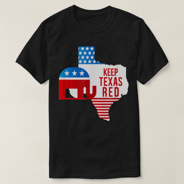 Camiseta Mantenha o Teas Vermelho 2020 eleitorais republica (Frente do Design)