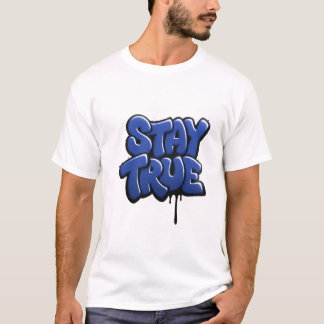 Camiseta Mantenha o verdadeiro Grafite Streetwear Graphic T