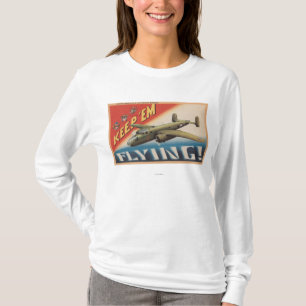 Camiseta Mantenha-os o bombardeiro Flying/B-25 médio (o
