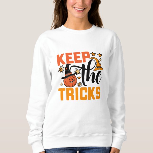 Camiseta Mantenha Os Truques De Halloween (Frente)