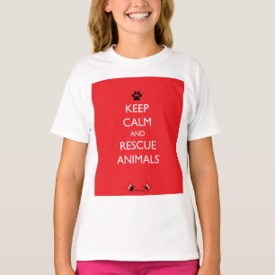 Camiseta Mantenha pata preta calma e do salvamento dos