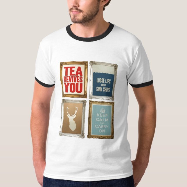 Camiseta Mantenha posters calmos (Frente)