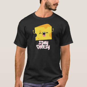 Camiseta Mantenha Queijo Extremo Pizza Engraçado Queijo