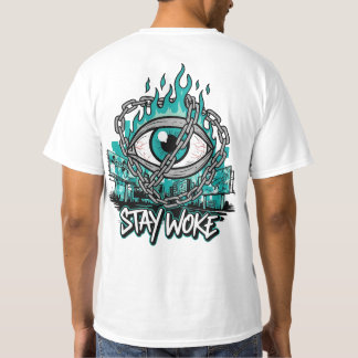 Camiseta Mantenha-se acordado - Olhos Todos-Vendo com Cadei