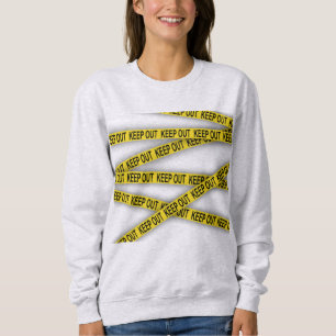 Camiseta Mantenha-se afastado não atravesse a fita da políc