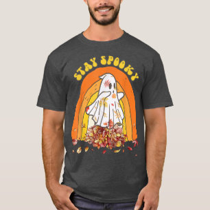 Camiseta Mantenha-se assustado outono Ghost Halloween 186