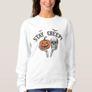 Camiseta Mantenha-se assustador com o esqueleto do Hallowee
