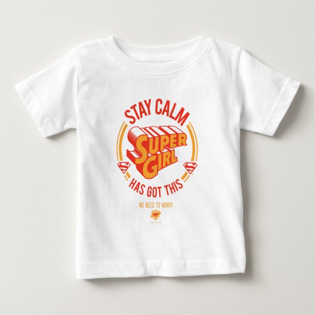 Camiseta Mantenha-Se Calma, A Supergirl Tem Isto (Frente)