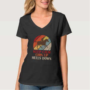 Camiseta Mantenha-Se Calmo Canto Cima Cores Caindo Engraçad