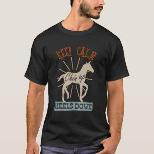 Camiseta Mantenha-Se Calmo Canto Cima Cores Caindo Engraçad