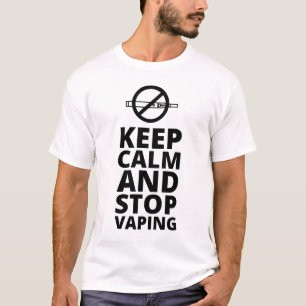 Camiseta Mantenha-Se Calmo E Pare De Vapitar - Anti-Vape